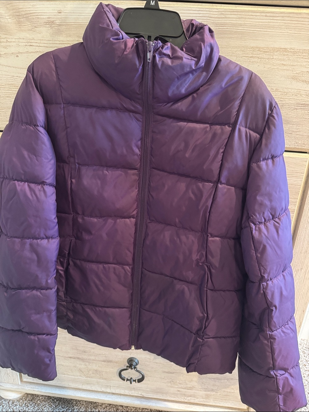 Women Purple Puffer Jacket - Lightweight Warmth